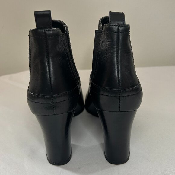 Franco Sarto Boots Black Leather Cita Chelsea Ankle Bootie - Picture 5 of 8